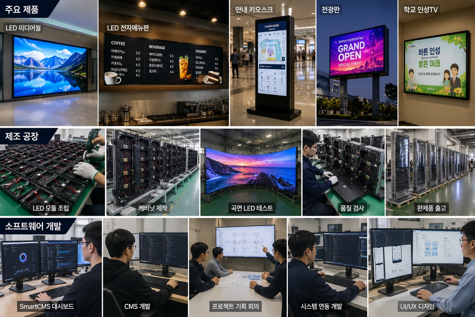 디지털사이니지 통합 공급 스마트플랫