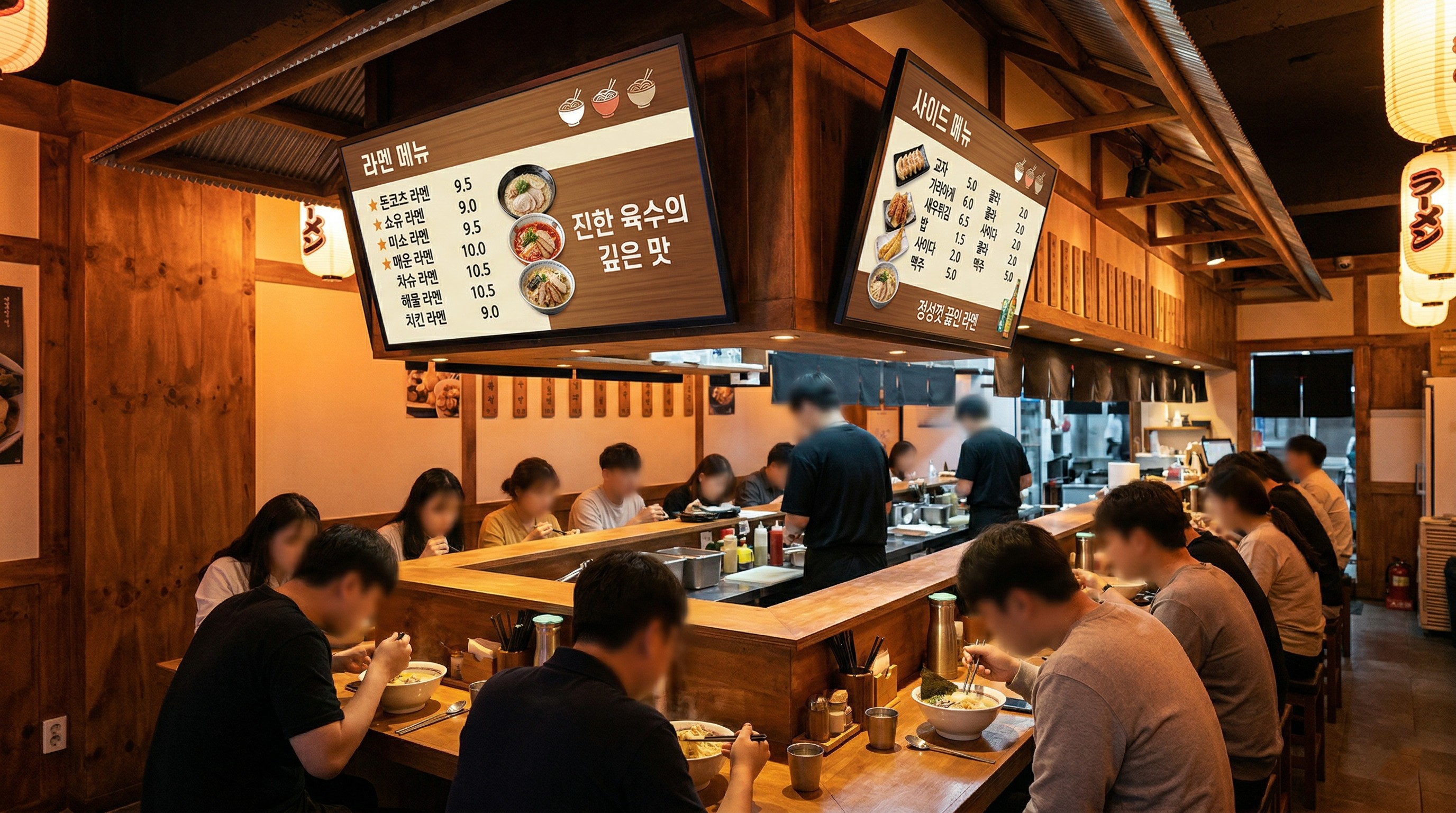 전자메뉴판과 전자게시판, 같은 사이니지 다른 쓰임 (매장 메뉴부터 공지 안내까지 활용 가이드)