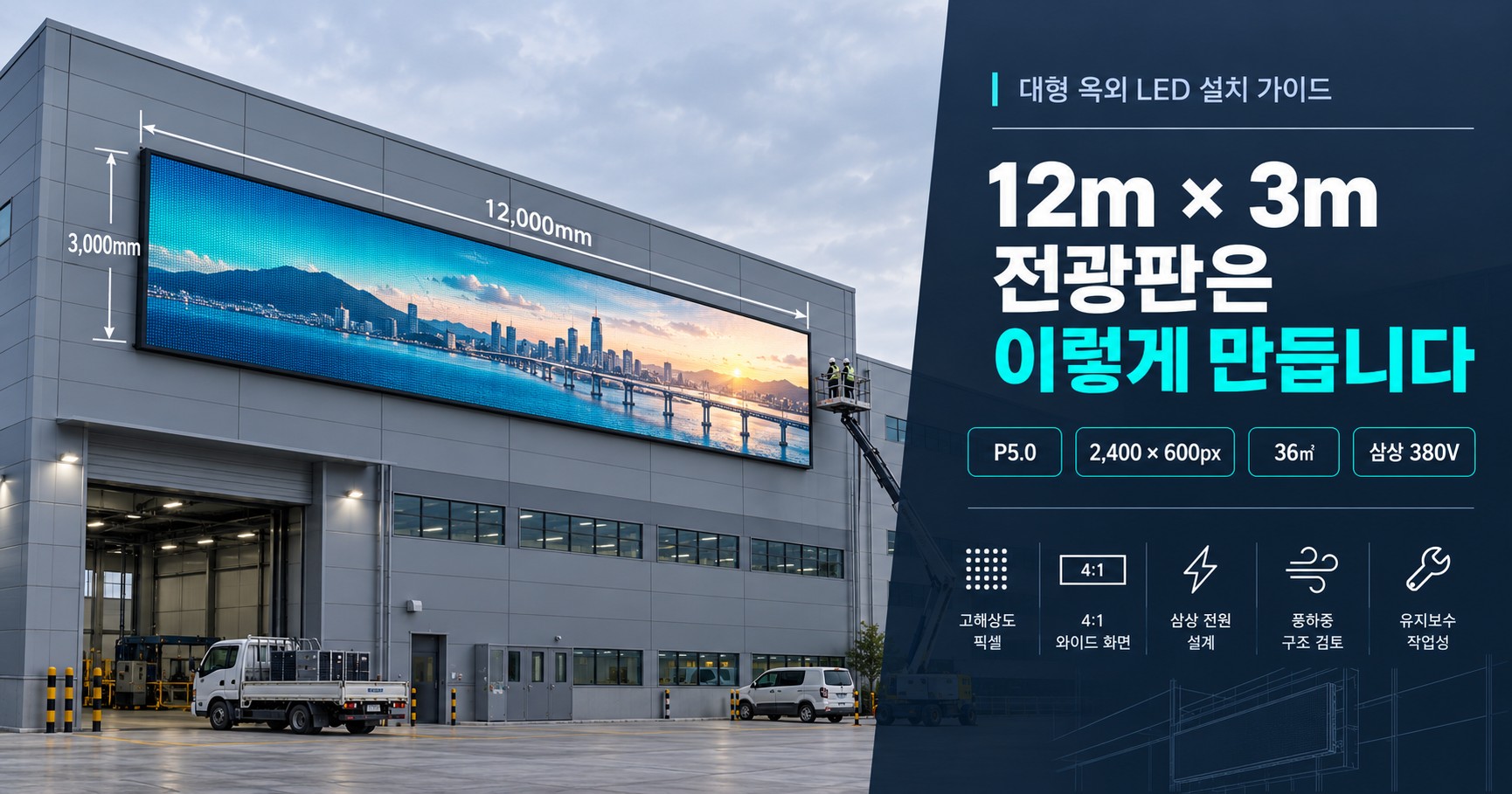 공장 옥외 전광판은 이렇게 만듭니다