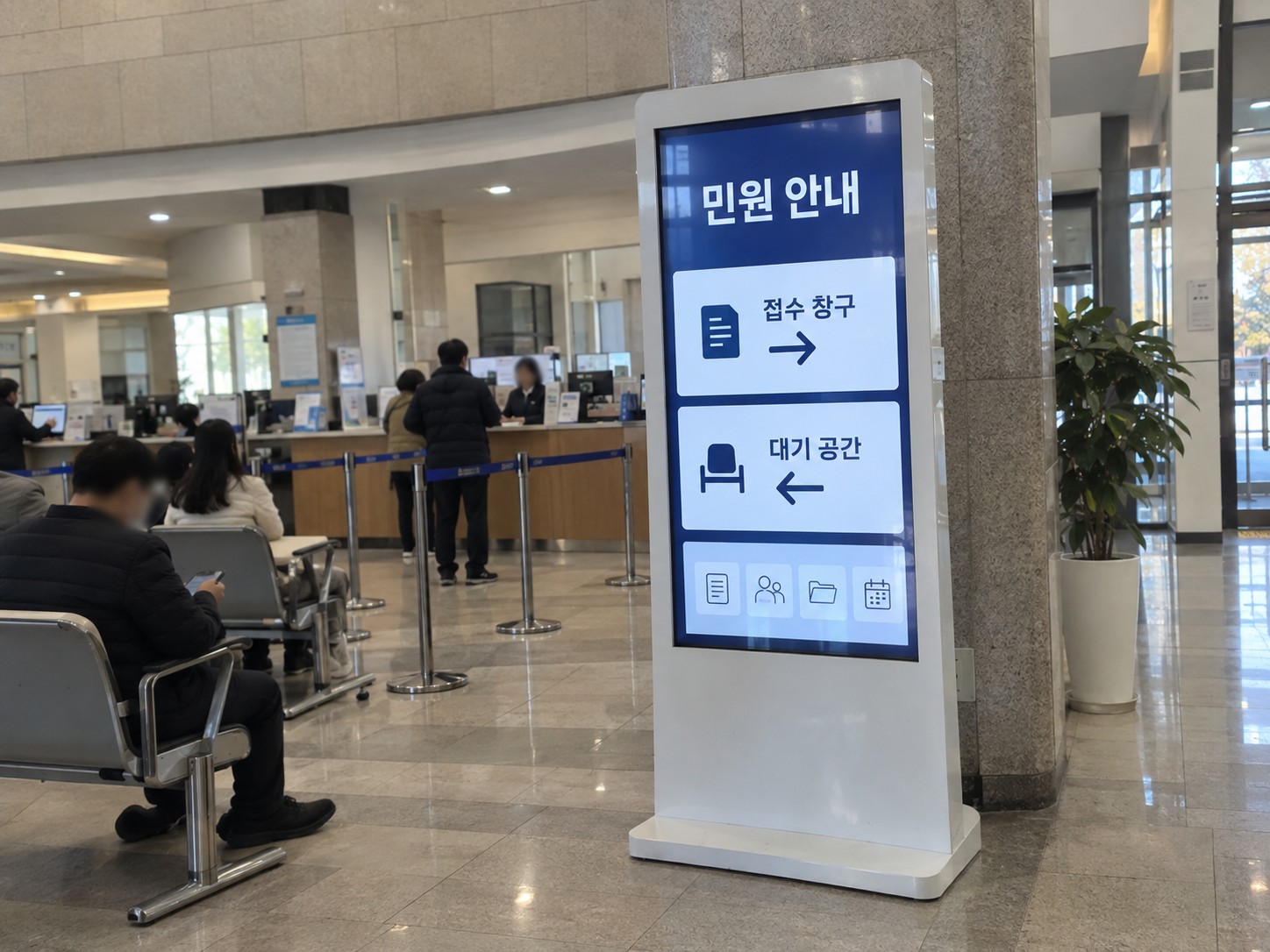 65인치 스탠드형 광고 키오스크 활용사례